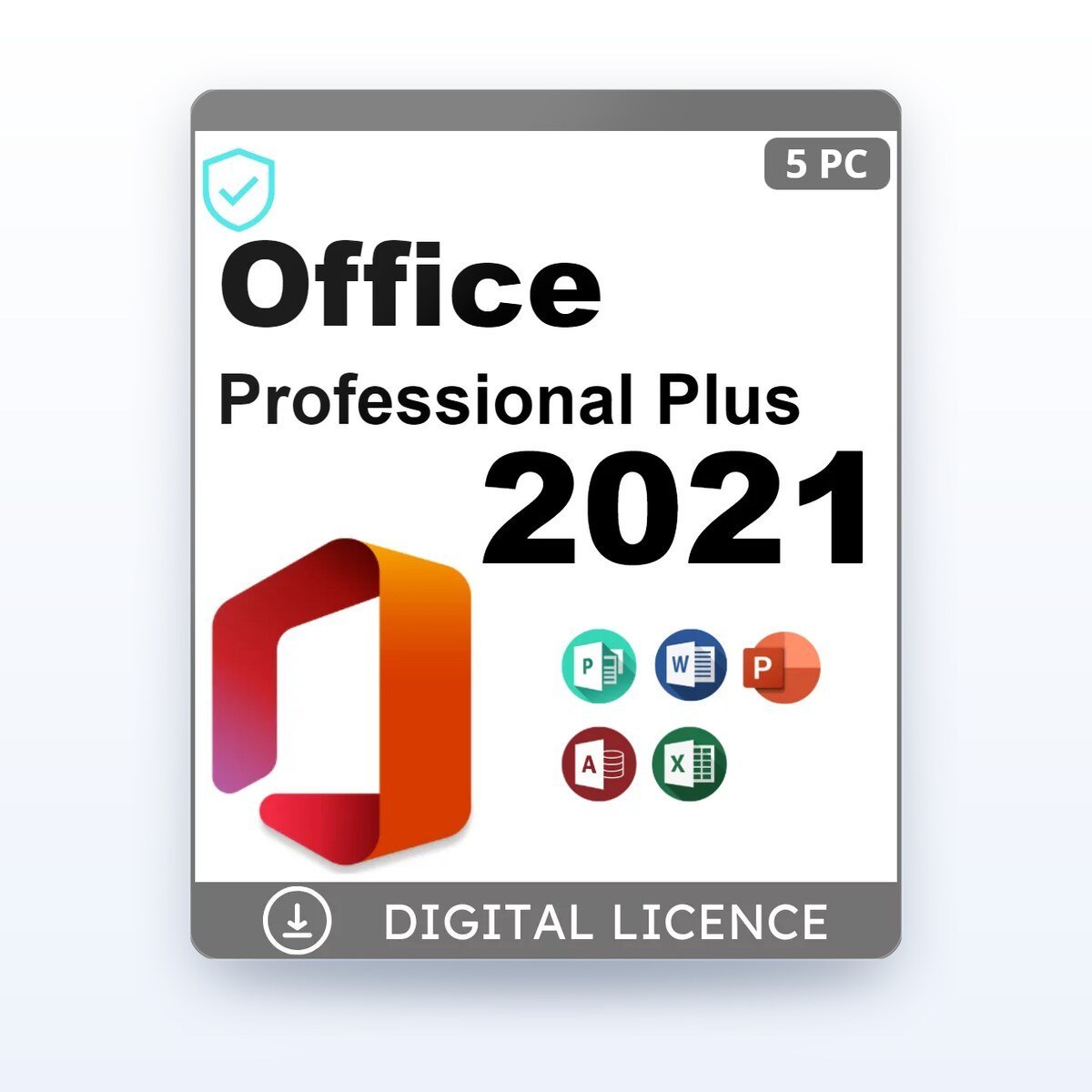 Microsoft Office 2021 Professional Plus per Windows – Licenza a vita, 5 PC